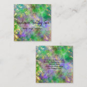 Groene Paarse goudontracten Vierkante Visitekaartje (Voorkant / Achterkant)