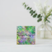 Groene Paarse goudontracten Vierkante Visitekaartje (Staand voorkant)