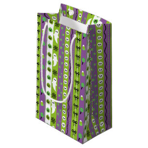 Groene Paarse Halloween Patroon Gift Bag Klein Cadeauzakje