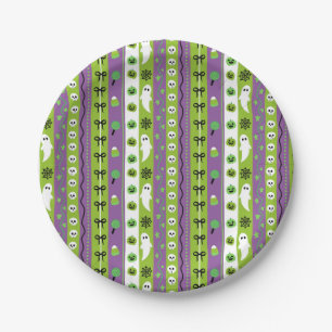 Groene Paarse Halloween Patroon Papier Bord