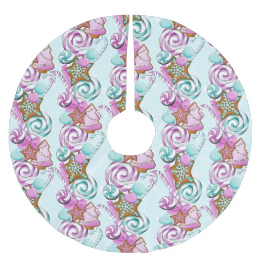 GROENE & PAARSE KERSTKOEKJES & SNOEPJES KERSTBOOM ROK (Voorkant)