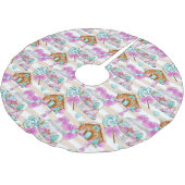 GROENE & PAARSE KERSTMIS SNOEPJES & HUIZEN KERSTBOOM ROK (Gekanteld)