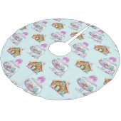 GROENE & PAARSE KERSTMIS SNOEPJES & HUIZEN KERSTBOOM ROK (Gekanteld)