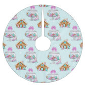 GROENE & PAARSE KERSTMIS SNOEPJES & HUIZEN KERSTBOOM ROK (Voorkant)