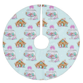 GROENE & PAARSE KERSTMIS SNOEPJES & HUIZEN KERSTBOOM ROK