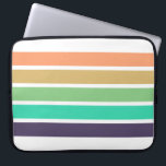 Groene Paarse kleurenblokstrepen Laptop Sleeve<br><div class="desc">Dit moderne en kleurrijke laptophoes is voorzien van perzikkleurige,  gele,  groene,  turkooise en paarse strepen voor kleurenblokken en zou in uw armen opvallen!</div>