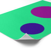 Groene Paarse marine Poster (Hoek)