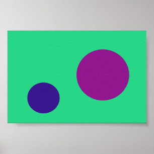 Groene Paarse marine Poster