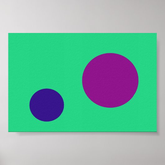 Groene Paarse marine Poster (Voorkant)