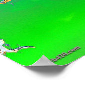 groene paarse oranje boom poster (Hoek)