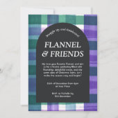 Groene Paarse Plaid Flannel & Friends Kerst Kaart (Voorkant)