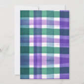 Groene Paarse Plaid Flannel & Friends Kerst Kaart (Achterkant)