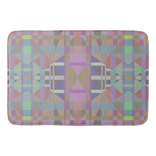 Groene Paarse roze geometrische bath Mat (Voorkant)