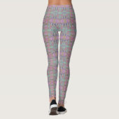 Groene Paarse roze geometrische Leggings (Achterkant)