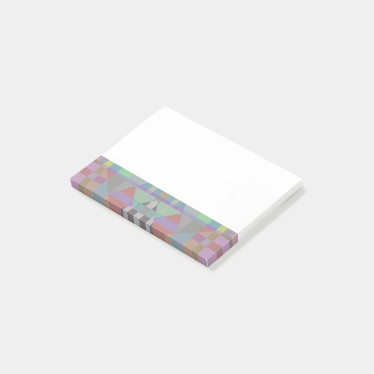 Groene Paarse roze geometrische post-it notities Post-it® Notes (Schuin)