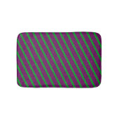Groene & Paarse Strepen Glitter Badmat (Voorkant)