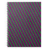 Groene & Paarse Strepen Glitter Notitieboek (Voorkant)