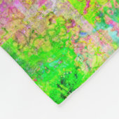 Groene paarse textuur fleece deken (Hoek)