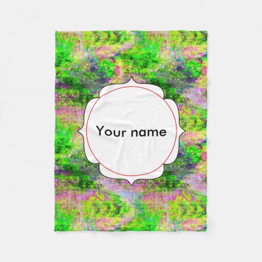 Groene paarse textuur fleece deken (Voorkant)