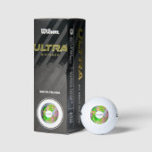 Groene paarse textuur golfballen (Verpakking)