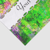 Groene paarse textuur tissuepapier (Detail)