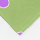 Groene Paarse tropische bloemenbotanische zomer Fleece Deken (Hoek)