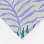 Groene Paarse tropische varen Botanische Lente Zom Fleece Deken (Hoek)