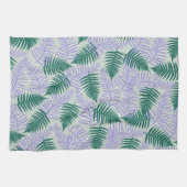 Groene Paarse tropische varen Botanische Lente Zom Theedoek (Horizontaal)