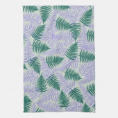 Groene Paarse tropische varen Botanische Lente Zom Theedoek (Verticaal)