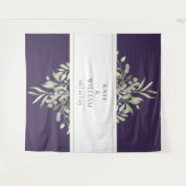 Groene Paarse Trouwfotohoud Backdrop Wandkleed (Voorkant (horizontaal))