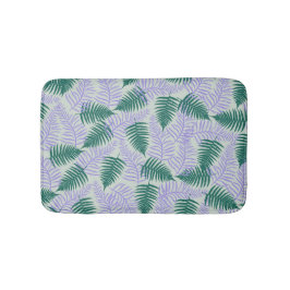 Groene Paarse varen bladeren retro jaren 70 bloeme Badmat