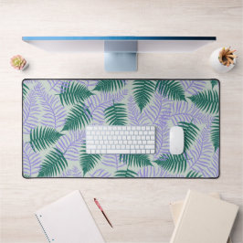 Groene Paarse varen bladeren retro jaren 70 bloeme Bureaumat