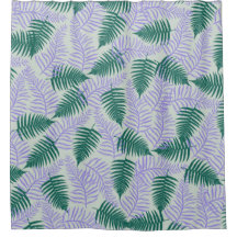 Groene Paarse varen bladeren retro jaren 70 bloeme