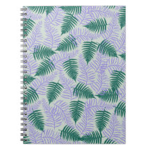 Groene Paarse varen bladeren retro jaren 70 bloeme