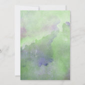 Groene Paarse Waterverf Bat Mitzvah Uitnodigingen (Achterkant)