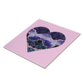 Groene Paarse Waterverf van de Oceaan Kijk naar he Tegeltje (Zijkant)