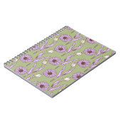 Groene Paarse Wildflower Boho Modern Floral Design Notitieboek (Linkerzijde)
