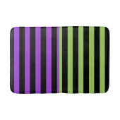 Groene Paarse & Zwarte Halloween Streep Badmat (Voorkant)