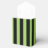 Groene Paarse & Zwarte Halloween Stripe Party Bedankdoosjes (Geopend)
