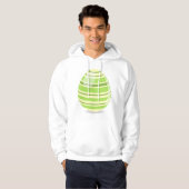 Groene paasei Mannen capuchon Hoodie (Voorkant volledig)