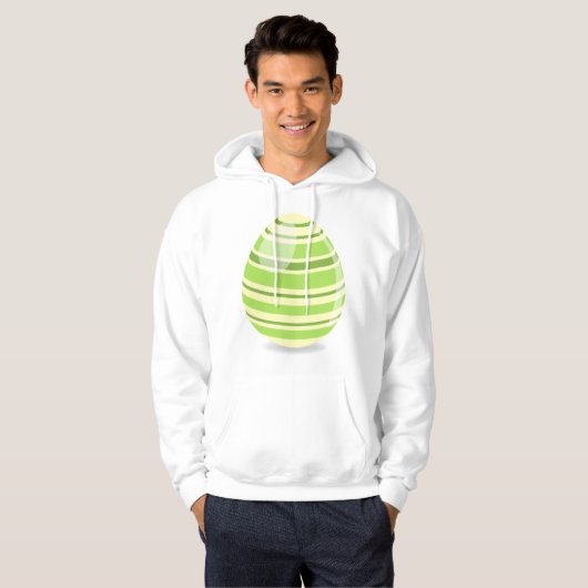 Groene paasei Mannen capuchon Hoodie (Voorkant volledig)