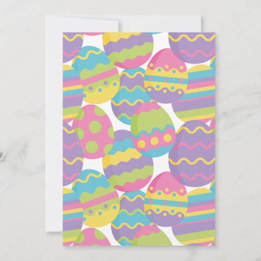 Groene paaseieren HUNT INVITATIE Aankondiging (Achterkant)