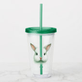 Groene Paashaas Gezicht Acryl Tumbler Acryl Drinkbeker (Voorkant)