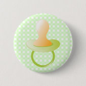 Groene Pacifier Ronde Button 5,7 Cm (Voorkant)