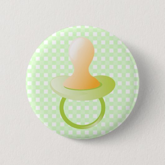 Groene Pacifier Ronde Button 5,7 Cm (Voorkant)