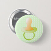 Groene Pacifier Ronde Button 5,7 Cm (Voorkant /achterkant)