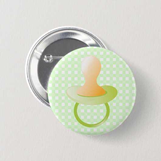 Groene Pacifier Ronde Button 5,7 Cm (Voorkant /achterkant)