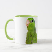Groene Pacifische Parrotlet Bird 11 oz ringer cup Mok (Links)