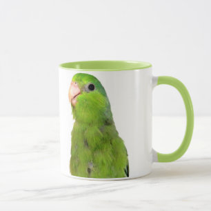 Groene Pacifische Parrotlet Bird 11 oz ringer cup Mok