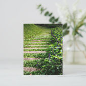 Groene pad briefkaart (Staand voorkant)